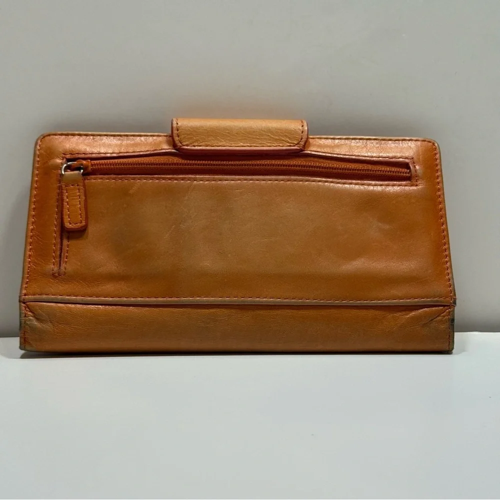 Kate‎ Landry Orange Leather Wallet